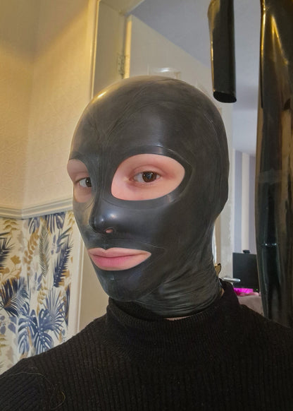 Latex Hood with mouth and eye cutouts